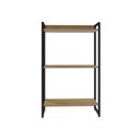 Ver imagem 2 de Estante para Livro Industrial 3 Prateleiras 104CMX60CM Marrom/Lamina Mel/Preto