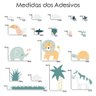 Adesivo Parede Infantil Safari Cor Pastel Bebê Criança - 4
