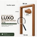 Ver imagem 1 de Marco de Porta Luxo Itauba Maciço 80x210x12cm | Batente Forra Caxilho Madeira Nobre Lei