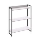 Ver imagem 3 de Estante para Livro Industrial 3 Prateleiras 104CMX80CM Branco/Chess/Preto