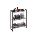 Ver imagem 6 de Estante para Livro Industrial 3 Prateleiras 104CMX80CM Branco/Chess/Preto