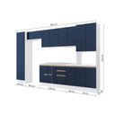 Ver imagem 2 de Cozinha Modulada Celeste Kappesberg 100% Mdf Branco/azul 360cm