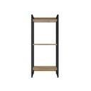 Ver imagem 2 de Estante para Livro Industrial 3 Prateleiras 104CMX80CM Marrom/Lamina Mel/Preto