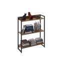 Ver imagem 6 de Estante para Livro Industrial 3 Prateleiras 104CMX80CM Marrom/Lamina Mel/Preto