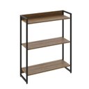 Ver imagem 3 de Estante para Livro Industrial 3 Prateleiras 104CMX80CM Marrom/Lamina Mel/Preto