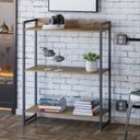 Ver imagem 7 de Estante para Livro Industrial 3 Prateleiras 104CMX80CM Marrom/Lamina Mel/Preto