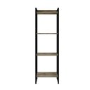 Ver imagem 2 de Estante de Livros Industrial 45CMX146CM Multiuso 4 Prateleiras Dynamica Yescasa Marrom/Carvalho/Pret