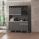 Ver imagem 2 de Cozinha Compacta Dunas Premium - 6 Portas 1 Gaveta:Cinza Fosco