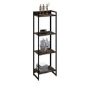 Ver imagem 6 de Estante de Livros Industrial 45CMX146CM Multiuso 4 Prateleiras Dynamica Yescasa Marrom/Carvalho Dark