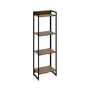 Ver imagem 3 de Estante de Livros Industrial 45CMX146CM Multiuso 4 Prateleiras Dynamica Yescasa Marrom/Lamina Mel/Pr