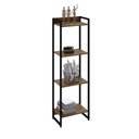 Ver imagem 6 de Estante de Livros Industrial 45CMX146CM Multiuso 4 Prateleiras Dynamica Yescasa Marrom/Lamina Mel/Pr