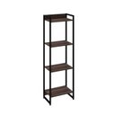 Ver imagem 3 de Estante de Livros Industrial 45CMX146CM Multiuso 4 Prateleiras Dynamica Yescasa Marrom/Nogal/Preto