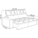Ver imagem 4 de Sofá Retrátil Reclinável para Sala 3 Lugares 210cm Aires F04 Veludo Terracota - Lyam Decor