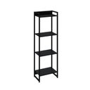 Ver imagem 3 de Estante de Livros Industrial 45CMX146CM Multiuso 4 Prateleiras Dynamica Yescasa Preto/Ônix