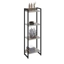 Ver imagem 6 de Estante de Livros Industrial 45CMX146CM Multiuso 4 Prateleiras Dynamica Yescasa Branco/Snow/Preto