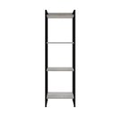 Ver imagem 2 de Estante de Livros Industrial 45CMX146CM Multiuso 4 Prateleiras Dynamica Yescasa Branco/Snow/Preto