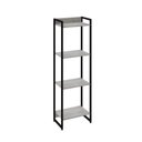 Ver imagem 3 de Estante de Livros Industrial 45CMX146CM Multiuso 4 Prateleiras Dynamica Yescasa Branco/Snow/Preto