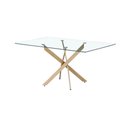 Ver imagem 6 de Mesa de Jantar Lara Base Aço Carbono Tampo 160cm Vidro 10mm 6 Lugares Design Sala de Jantar -