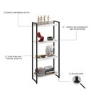 Ver imagem 5 de Estante para Livros Industrial Multiuso 4 Prateleiras 146x60cm Dynamica Yescasa 