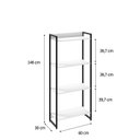 Ver imagem 4 de Estante para Livros Industrial Multiuso 4 Prateleiras 146x60cm Dynamica Yescasa 