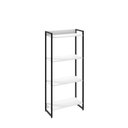 Ver imagem 3 de Estante de Livros Industrial 60CMX146CM Multiuso 4 Prateleiras Dynamica Yescasa Branco/Chess/Preto