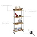 Ver imagem 5 de Estante para Livros Industrial Multiuso 4 Prateleiras 146x60cm Dynamica Yescasa 