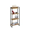 Ver imagem 6 de Estante de Livros Industrial 60CMX146CM Multiuso 4 Prateleiras Dynamica Yescasa Marrom/Lamina Mel/Pr
