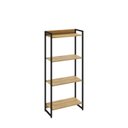 Ver imagem 3 de Estante para Livros Industrial Multiuso 4 Prateleiras 146x60cm Dynamica Yescasa 