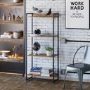 Ver imagem 7 de Estante de Livros Industrial 60CMX146CM Multiuso 4 Prateleiras Dynamica Yescasa Marrom/Lamina Mel/Pr