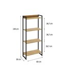 Ver imagem 4 de Estante para Livros Industrial Multiuso 4 Prateleiras 146x60cm Dynamica Yescasa 