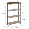 Estante para Livros Industrial Multiuso 4 Prateleiras 146x80cm Dynamica Yescasa  - 4