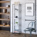 Ver imagem 1 de Estante para Livros Industrial Multiuso 5 Prateleiras 187x45cm Dynamica Yescasa 