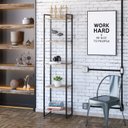 Ver imagem 1 de Estante para Livros Industrial Multiuso 5 Prateleiras 187x45cm Dynamica Yescasa 