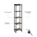 Ver imagem 5 de Estante de Livros Industrial 45CMX187CM Multiuso 5 Prateleiras Dynamica Yescasa Marrom/Carvalho Dark
