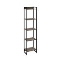 Ver imagem 3 de Estante de Livros Industrial 45CMX187CM Multiuso 5 Prateleiras Dynamica Yescasa Marrom/Carvalho Dark