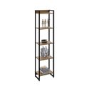 Ver imagem 6 de Estante de Livros Industrial 45CMX187CM Multiuso 5 Prateleiras Dynamica Yescasa Marrom/Lamina Mel/Pr