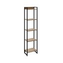 Ver imagem 3 de Estante de Livros Industrial 45CMX187CM Multiuso 5 Prateleiras Dynamica Yescasa Marrom/Lamina Mel/Pr