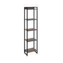 Ver imagem 3 de Estante de Livros Industrial 45CMX187CM Multiuso 5 Prateleiras Dynamica Yescasa Marrom/Nogal/Preto