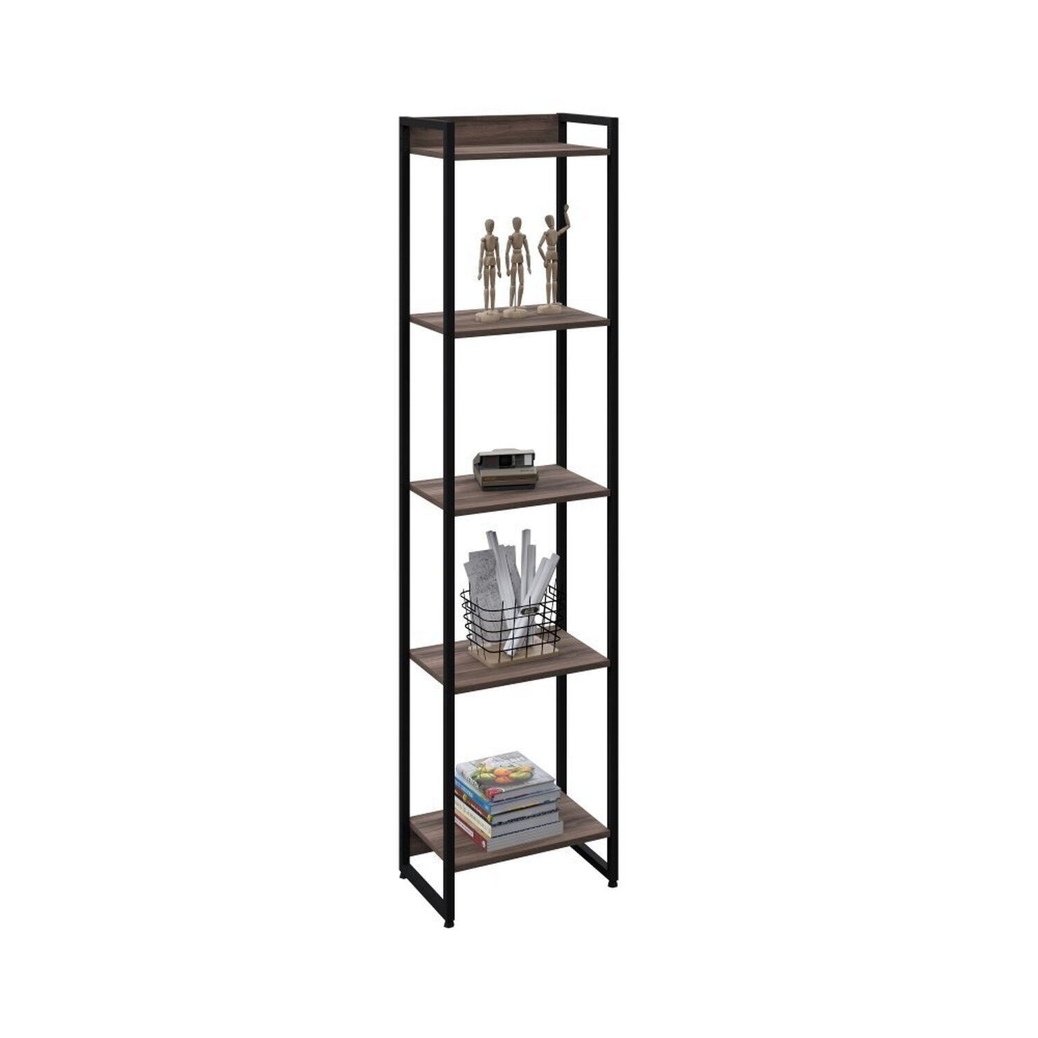 Estante para Livros Industrial Multiuso 5 Prateleiras 187x45cm Dynamica Yescasa  - 6