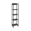 Ver imagem 3 de Estante de Livros Industrial 45CMX187CM Multiuso 5 Prateleiras Dynamica Yescasa Preto/Ônix