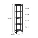 Ver imagem 4 de Estante de Livros Industrial 45CMX187CM Multiuso 5 Prateleiras Dynamica Yescasa Preto/Ônix