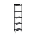 Ver imagem 3 de Estante de Livros Industrial 45CMX187CM Multiuso 5 Prateleiras Dynamica Yescasa Preto/Ônix