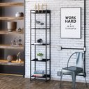 Ver imagem 1 de Estante para Livros Industrial Multiuso 5 Prateleiras 187x45cm Dynamica Yescasa 