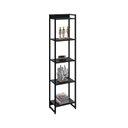 Ver imagem 6 de Estante de Livros Industrial 45CMX187CM Multiuso 5 Prateleiras Dynamica Yescasa Preto/Ônix
