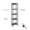 Estante para Livros Industrial Multiuso 5 Prateleiras 187x45cm Dynamica Yescasa  - 5