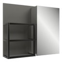 Ver imagem 1 de Espelheira para Banheiro 1 Porta com Nichos 77cm Multimóveis CR10178 Cimento