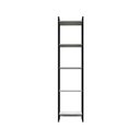 Ver imagem 2 de Estante de Livros Industrial 45CMX187CM Multiuso 5 Prateleiras Dynamica Yescasa Branco/Snow/Preto