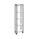 Ver imagem 3 de Estante de Livros Industrial 45CMX187CM Multiuso 5 Prateleiras Dynamica Yescasa Branco/Snow/Preto