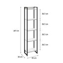 Ver imagem 4 de Estante para Livros Industrial Multiuso 5 Prateleiras 187x45cm Dynamica Yescasa 