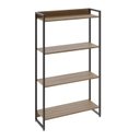 Ver imagem 3 de Estante de Livros Industrial 60CMX187CM Multiuso 5 Prateleiras Dynamica Yescasa Marrom/Lamina Mel/Pr